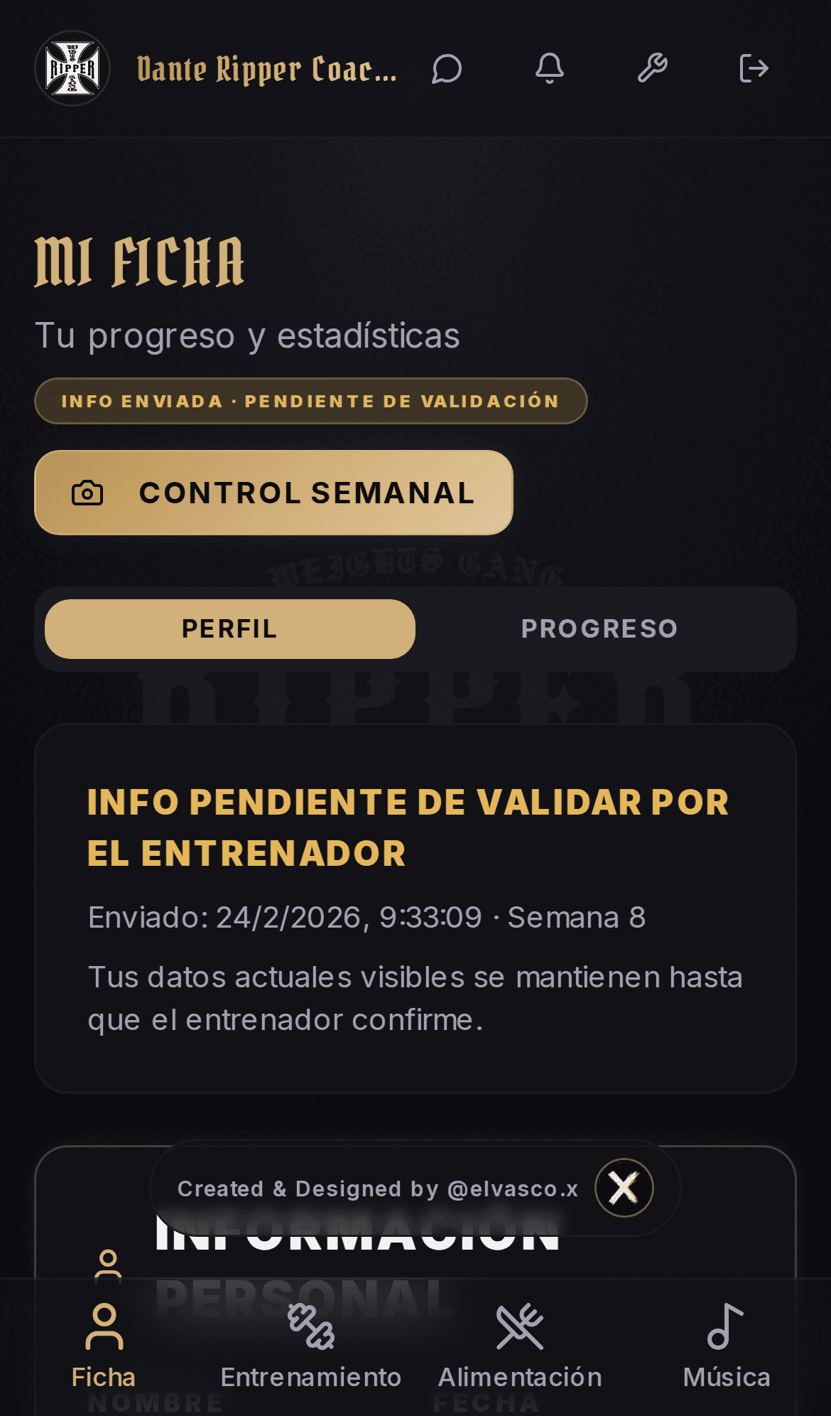 Entreno + nutrición móvil del plan Plan Todo incluido